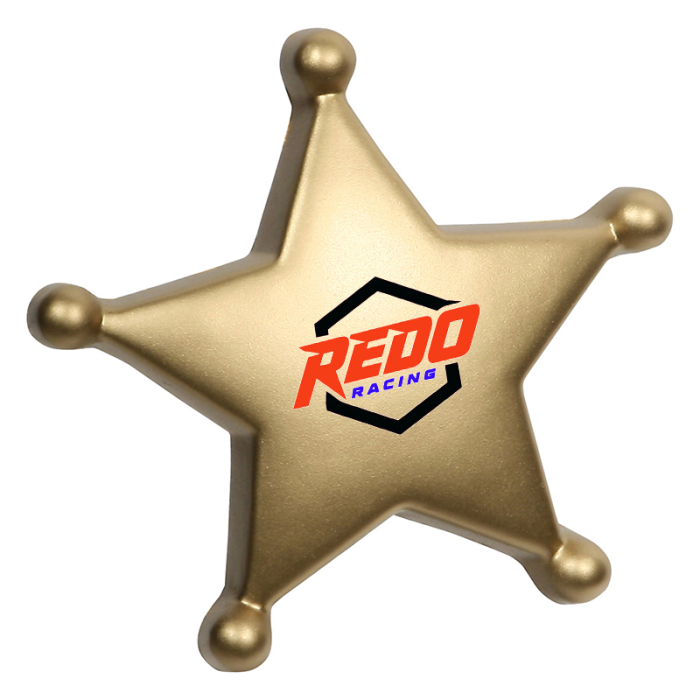 Imprinted Sheriff's Badge Stress Relievers