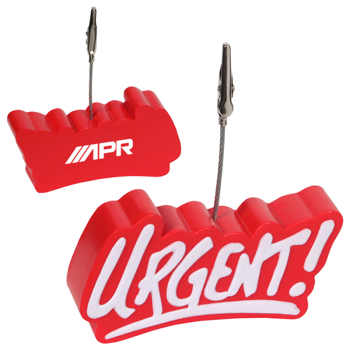 Imprinted Urgent Stress Reliever Memo Holders