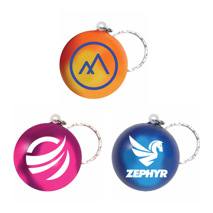 Mood™ Personalized Smiley Face Stress Key Chains