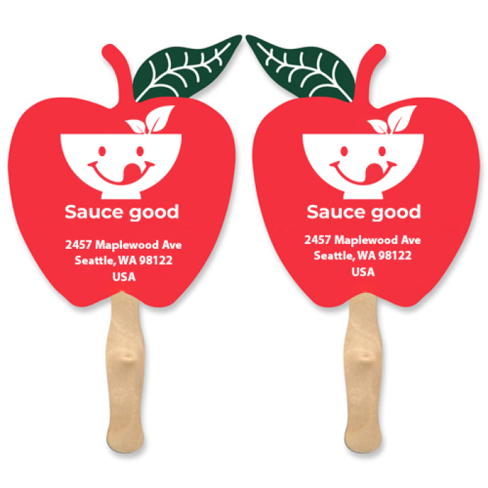 Personalized Apple Sandwich Hand Fans
