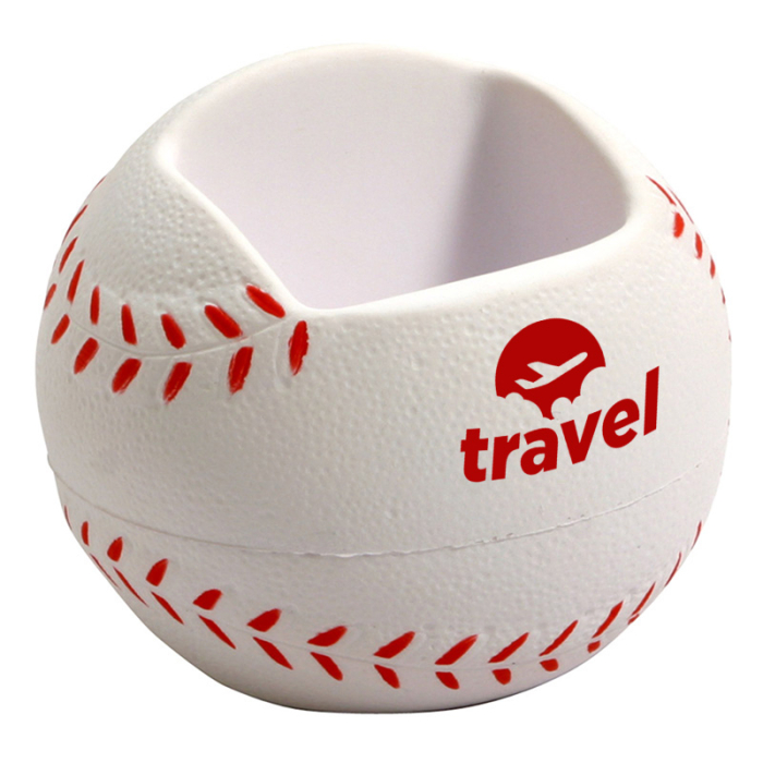 Personalized Baseball Stress Reliever Desktop Bins