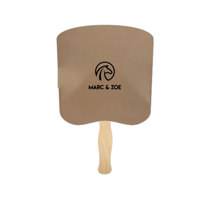 Personalized Bread Slice Recycled Paper Hand Fans Single 