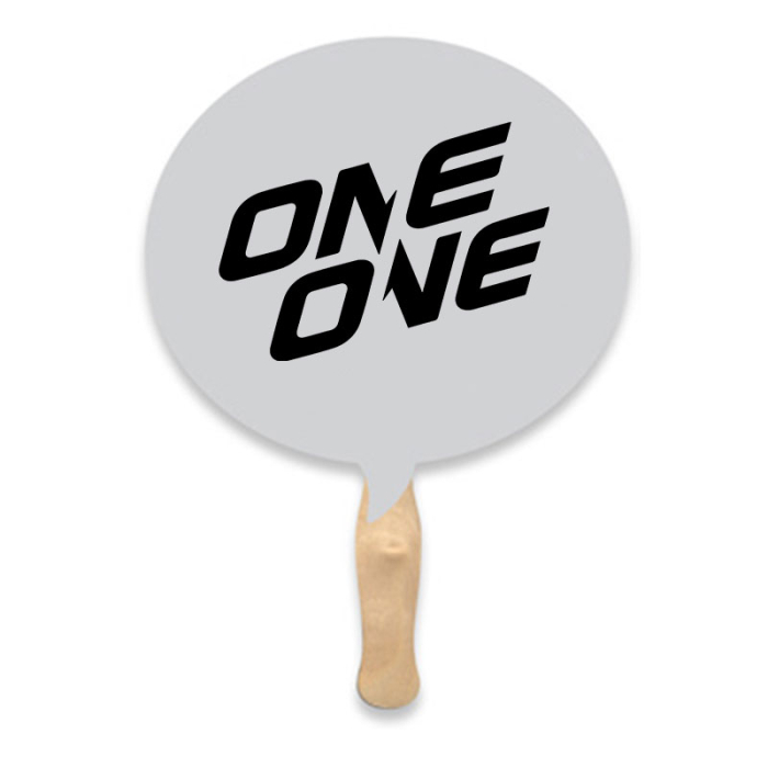 Personalized Bubble Shape Single Sided Paper Hand Fans 