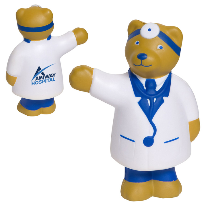 Personalized Doctor Bear Stress Relievers 