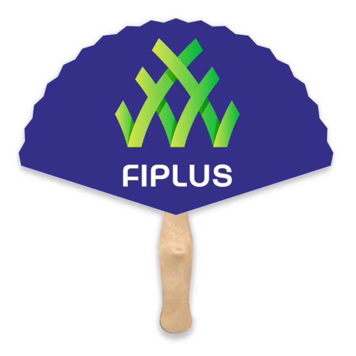 Personalized Fan Shape Single Sided Paper Hand Fans
