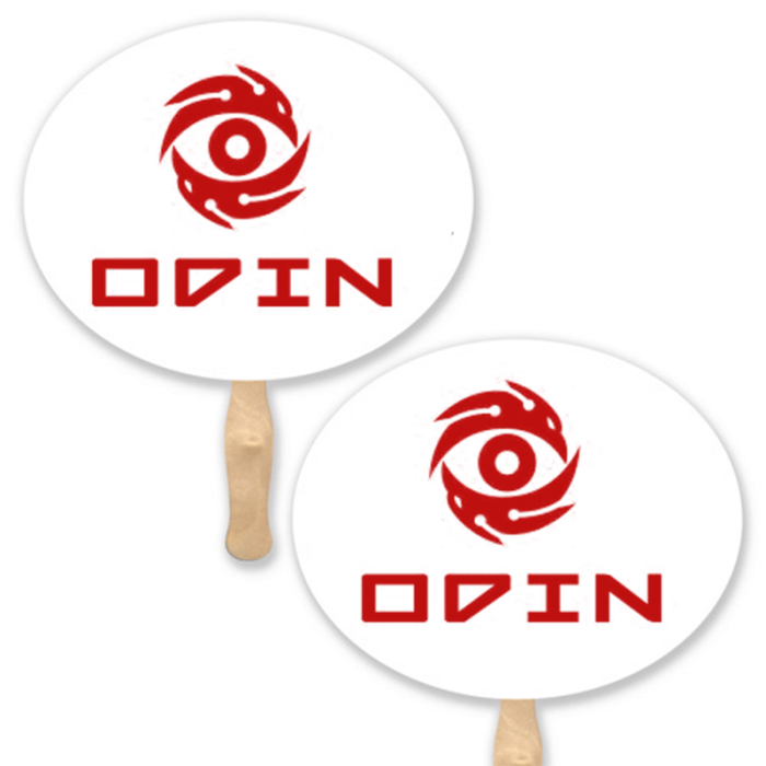 Personalized Horizontal Oval Sandwich Hand Fans