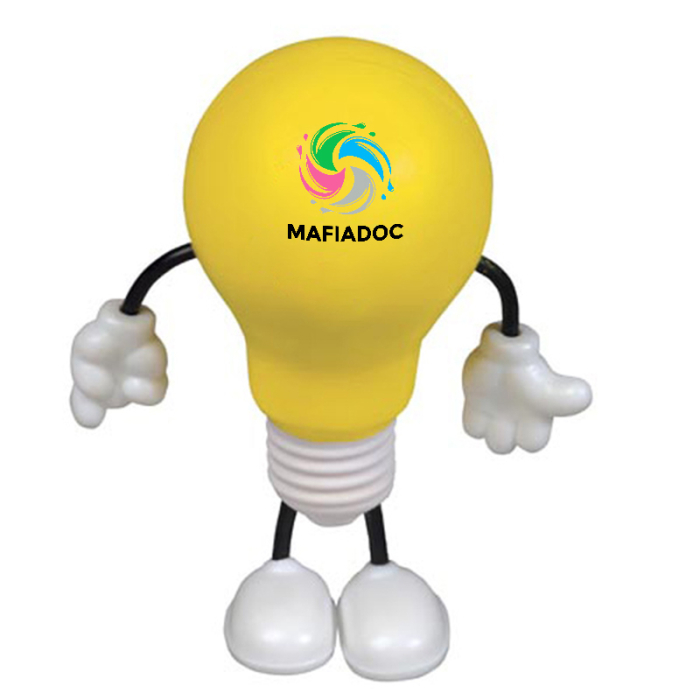 Personalized Lightbulb Stress Reliever Figures