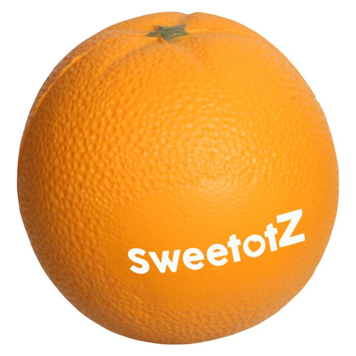 Personalized Orange Stress Relievers