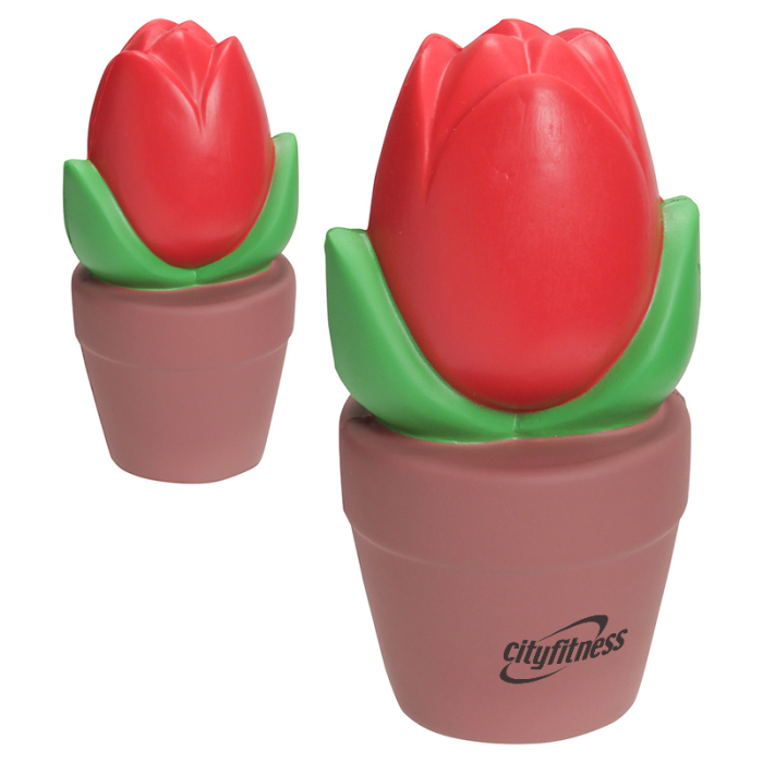Personalized Tulip In Pot Stress Relievers