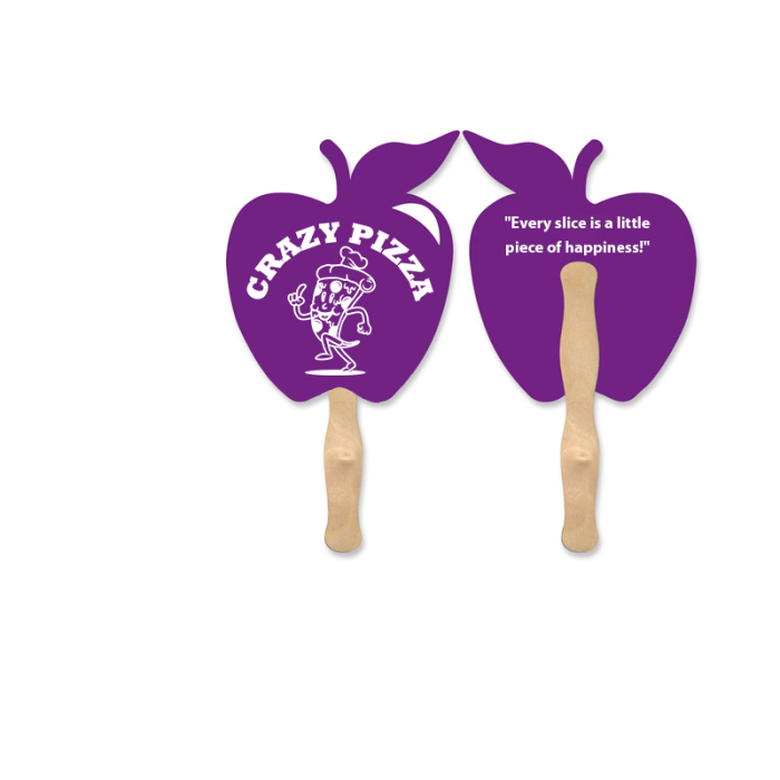 Promotional Apple Shape Single Hand Fans