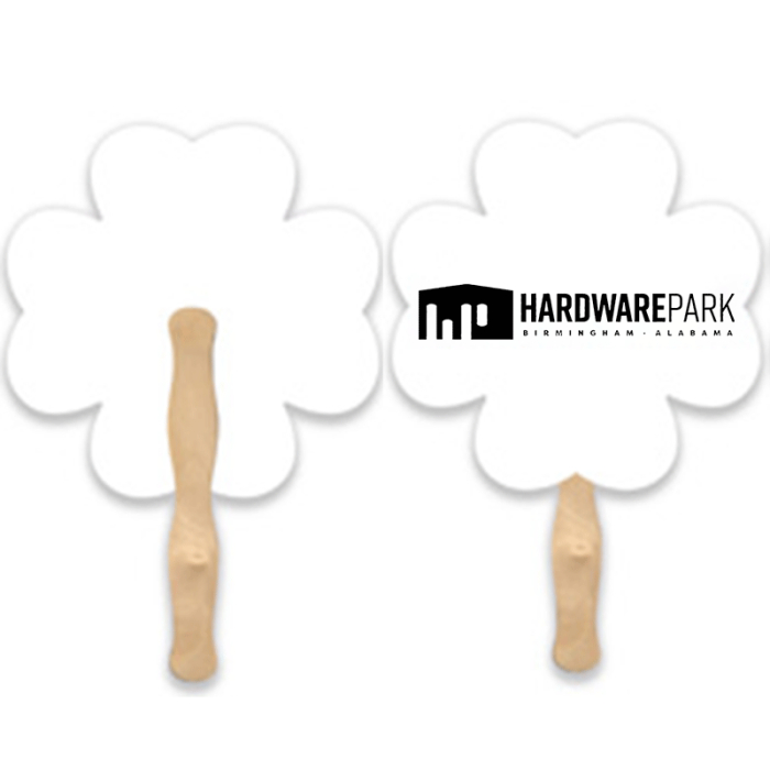 Promotional Clover Shape Single Hand Fans 