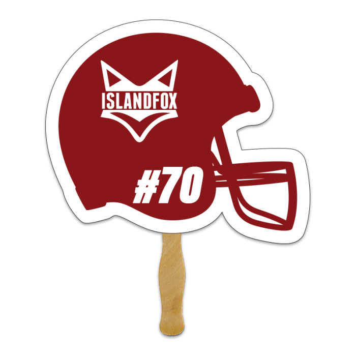 Promotional Helmet Shape Single Hand Fans 