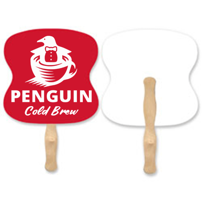 Promotional Hourglass Shaped Single Hand Fans