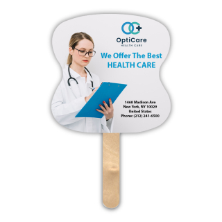 Mini Bread Shape Two Sided Single Hand Fans with...