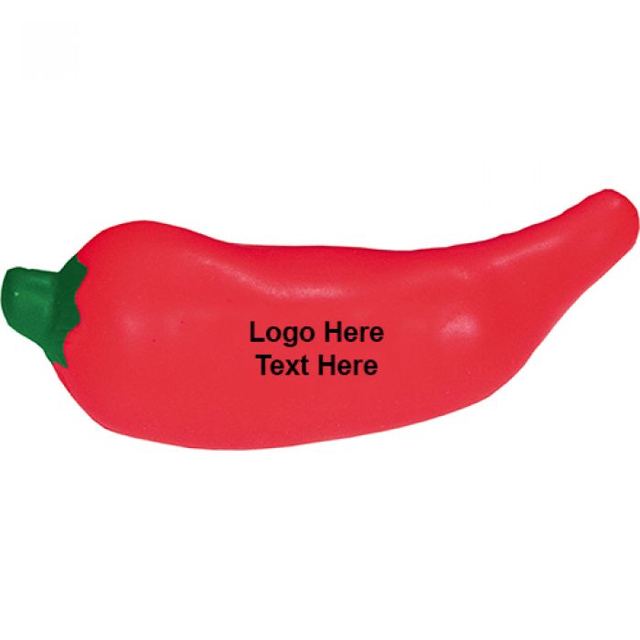 Logo Imprinted Chili Pepper Stress Relievers