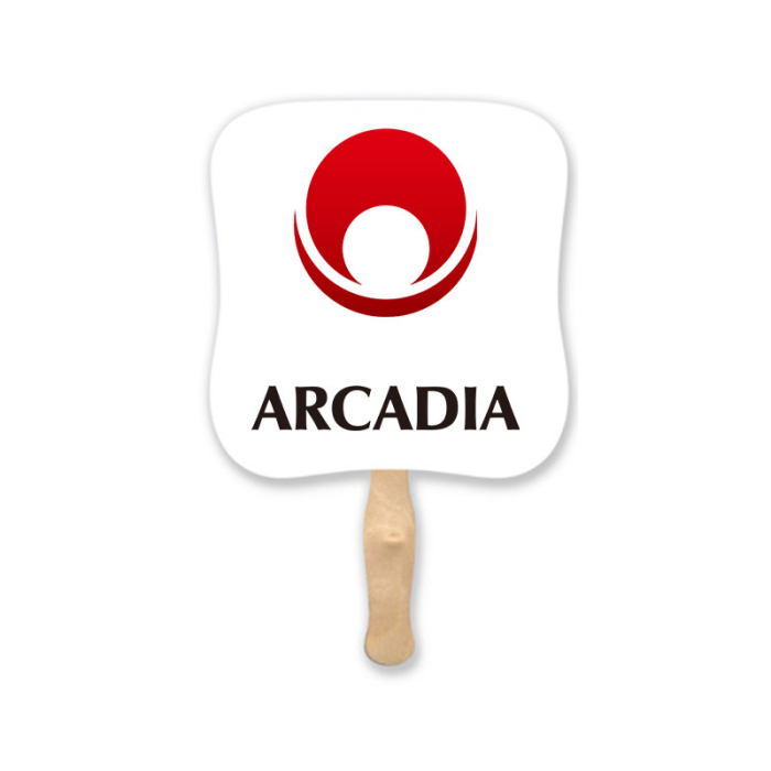 Promotional Palm Shape Two Sided Single Paper Hand Fans 
