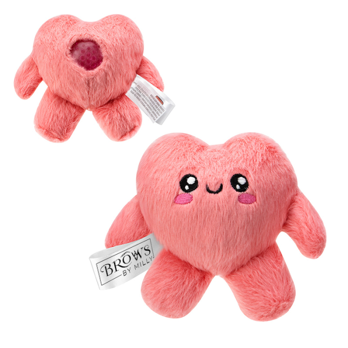 Stress Busters™ Custom Fluffy Heart Plush Toys