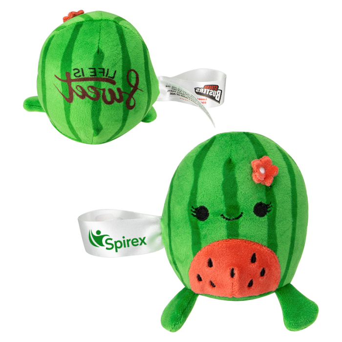 Stress Busters™ Imprinted Watermelon Plush Toys