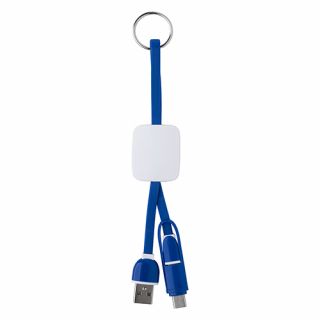 Slide Charging Cables On Key Rings