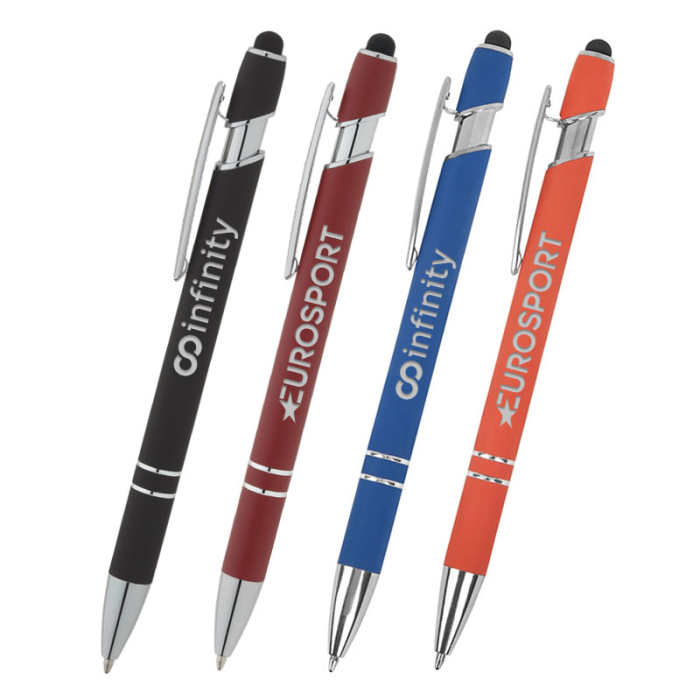 Custom Denton Soft-Touch Pens with Stylus