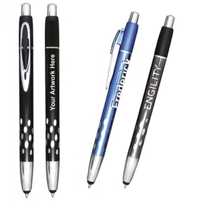 Custom Imprinted Aluminum Stylus Pen with 3 Colors