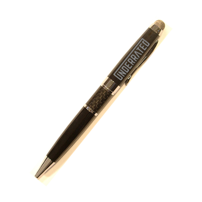 Personalized Executive High Carbon Fiber Brass Stylus Pens with Gift Case