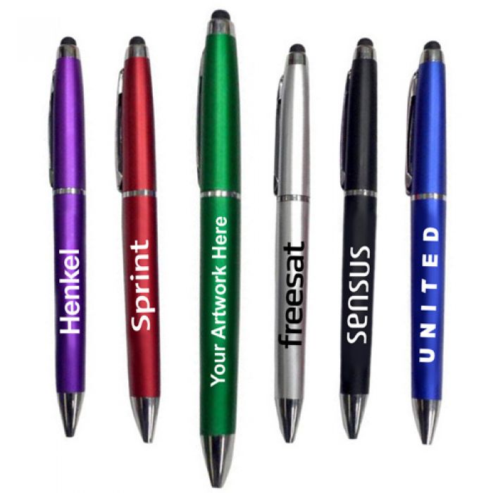 Promotional Logo Twist Stylus Pen with 6 Colors