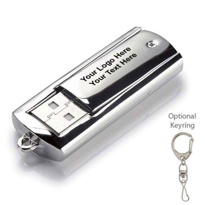 Custom Imprinted Metal USB 2.0 Flash Drive 1 GB