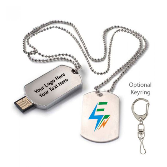 Customized 8 GB Dog Tag USB 2.0 Flash Drives