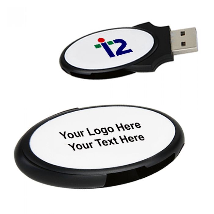 Personalized 2 GB Oval Folding USB 2.0 Flash Drives