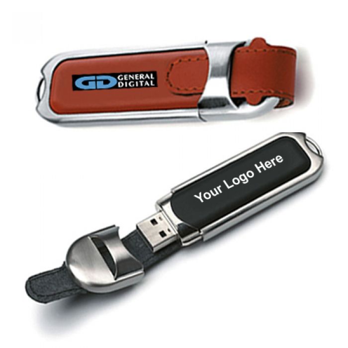 Personalized 8 GB Leather Buckle USB 2.0 Flash Drives