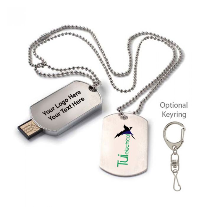 Promotional Logo 2 GB Dog Tag USB 2.0 Flash Drives