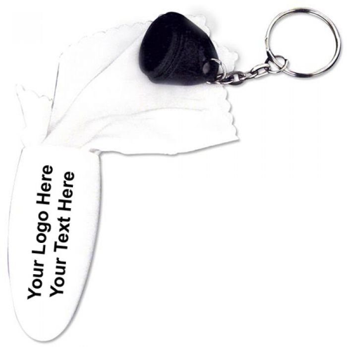 3 Inch Custom Printed Microfiber Screen Cleaner Keychains