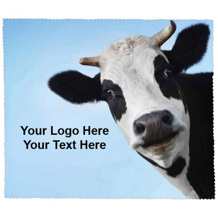 Customized Premium Microfiber Cleaning Cloths- Cow