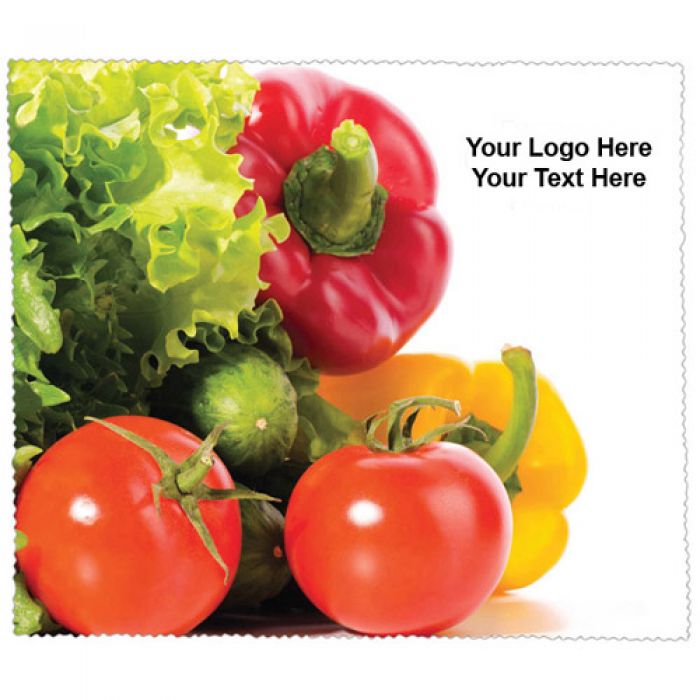 Logo Imprinted Microfiber Cleaning Cloths- Food