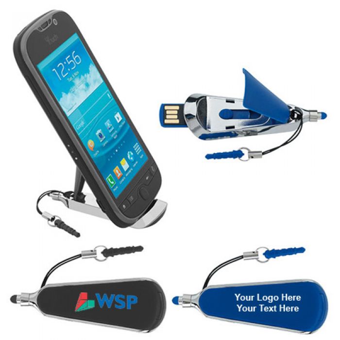 Custom Phone Holder & Stylus Flash Drives - 2 GB