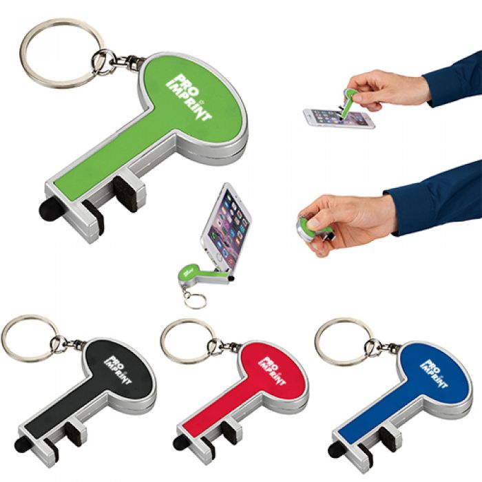 Custom Imprinted 3 in 1 Key Shaped Phone Stands