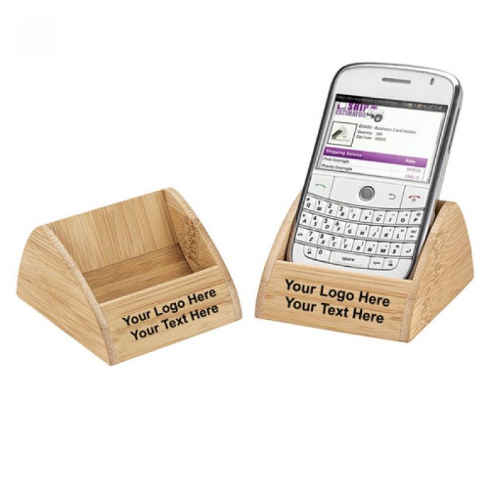 Custom Imprinted Bamboo Mobile Phone Holders