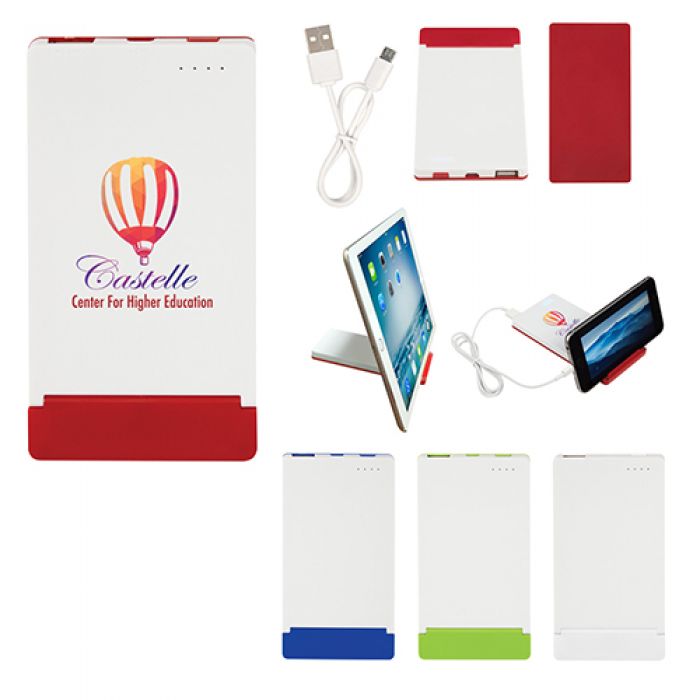 Custom UL Listed Power Bank with Flip Up Phone Stands
