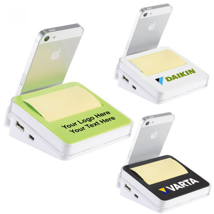 Logo Imprinted Stickz USB Hub and Phone Holder