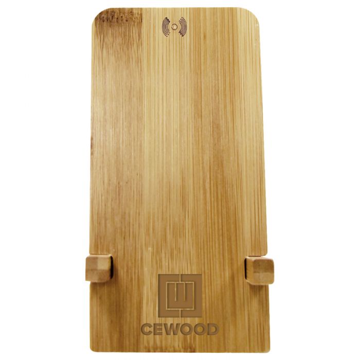 Personalized Bamboo Wireless Charger Phone Stands