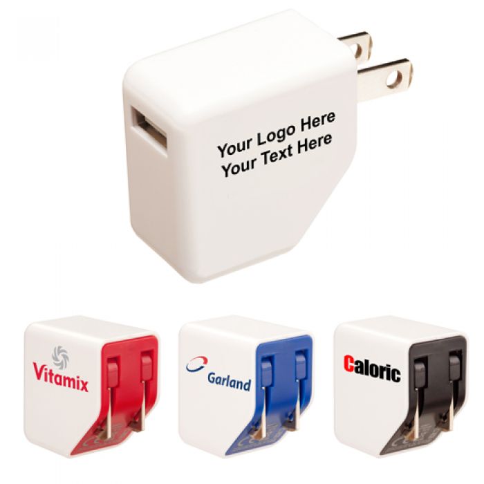 Custom Logo Imprinted USB A/C Adapters