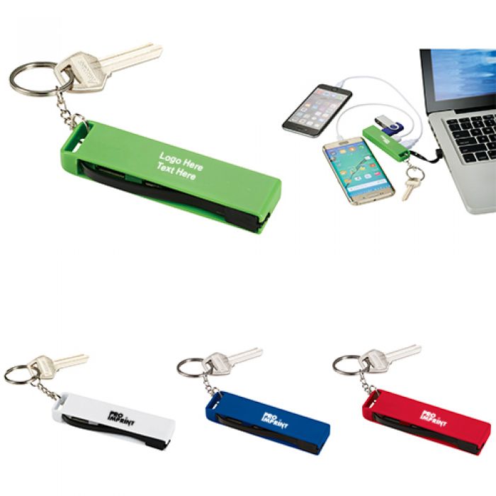 Custom Printed 3-In-1 USB Hub with Key Ring