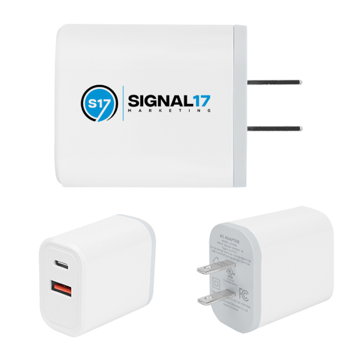 Custom Printed 30W Power Delivery Wall Adapters