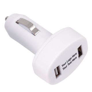 Customized Dual USB Car Charger - 2 Colors