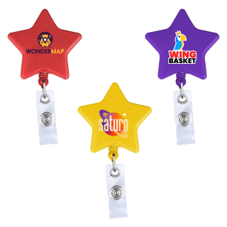 Star Shape Retractable Badge Holders