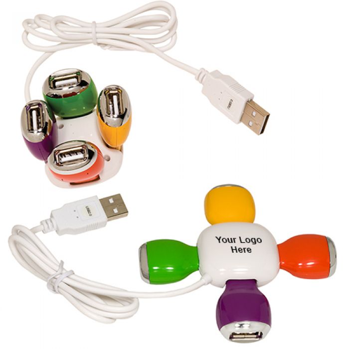 Logo Imprinted Terrapin USB 2.0 Hubs