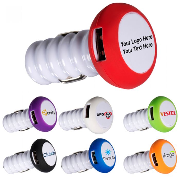 Promotional Logo Lil' Sparky USB Car Chargers