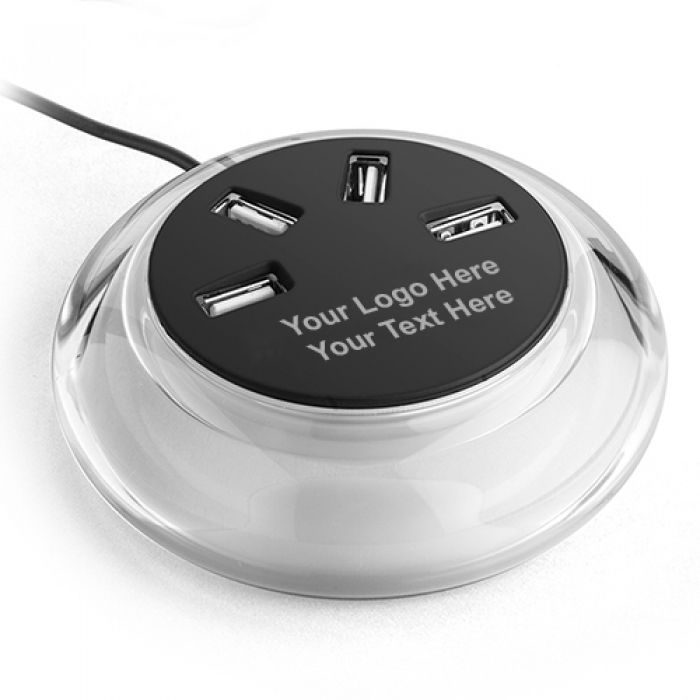 Promotional Moon Glow Aqua Lite USB 2.0 Hubs