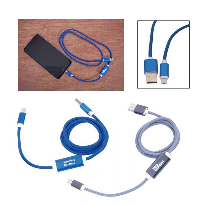 Promotional Power-Up 2-In-1 USB Charging Cables